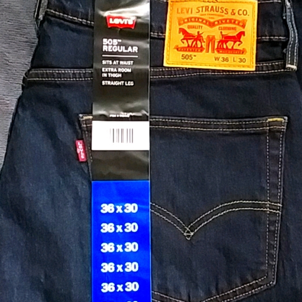 Levi's 505 Regular sits at waist